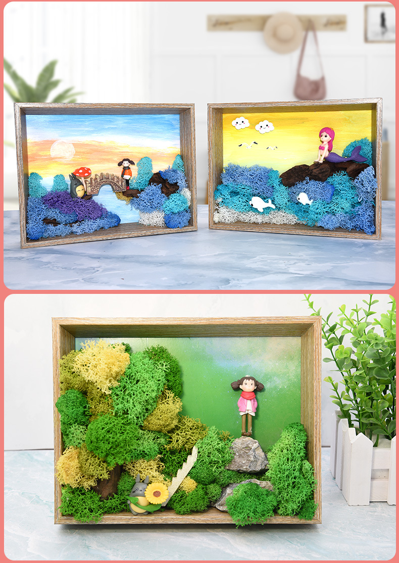 植物海草立体相框画手工diy材料包儿童创意礼品微景观亲子活动