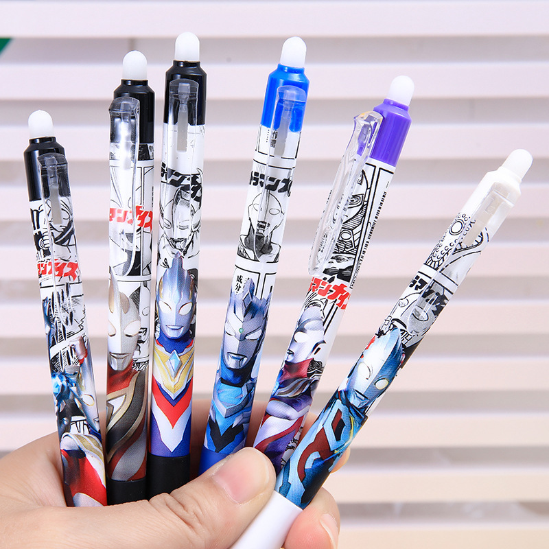 Press Erasable Pen Aoman Hot Erasable Gel Pen Primary School Grade Three Crystal Blue Mo Yi Xiao