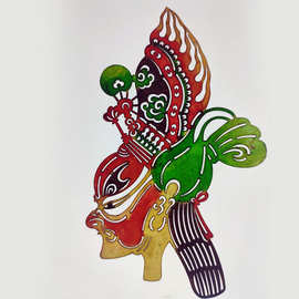 批发皮影戏专业表演戏箱唱戏用道具男人头茬人偶