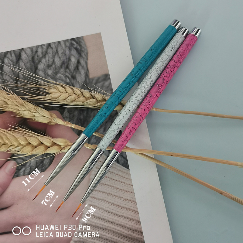 145 copper tube marbling rod 3 pcs metal rod line drawing pen ultra fine hand painted fluoresent marker painting pen