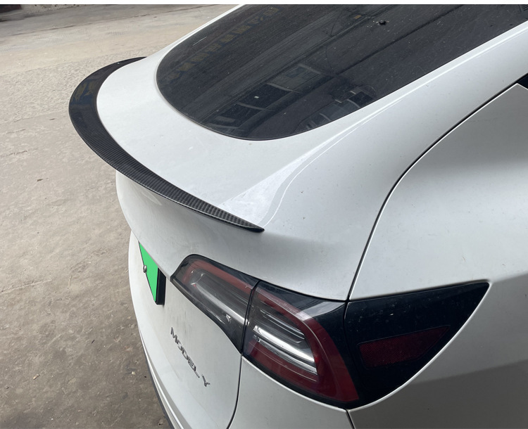 适用于tesla特斯拉model y真碳纤维尾翼顶翼扰流板包围定风翼改装