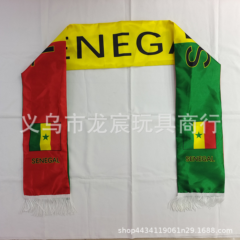 African Cup Fans Flag Scarf Ivory Coast Mali Senegal Burkinabé Morocco