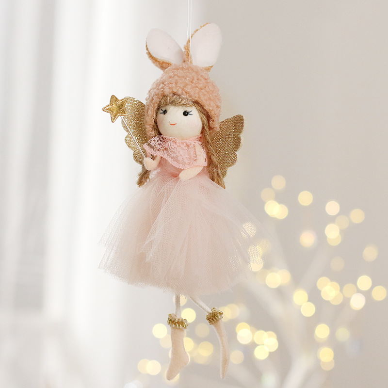Cross-Border Spot Christmas Decorations Ins Cute Angel Girls' Doll Doll Christmas Tree Pendant