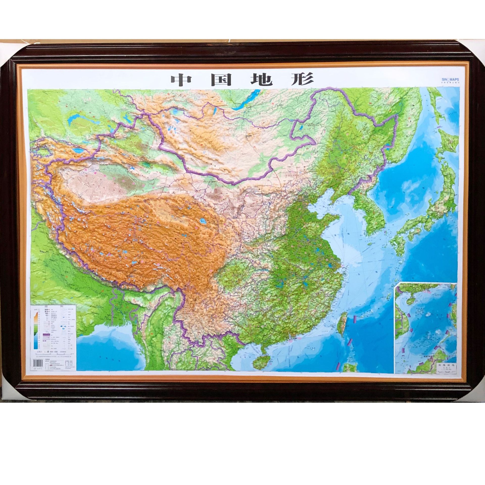 34024中国立体地形模型 地理教学实验器材 初中教学模型