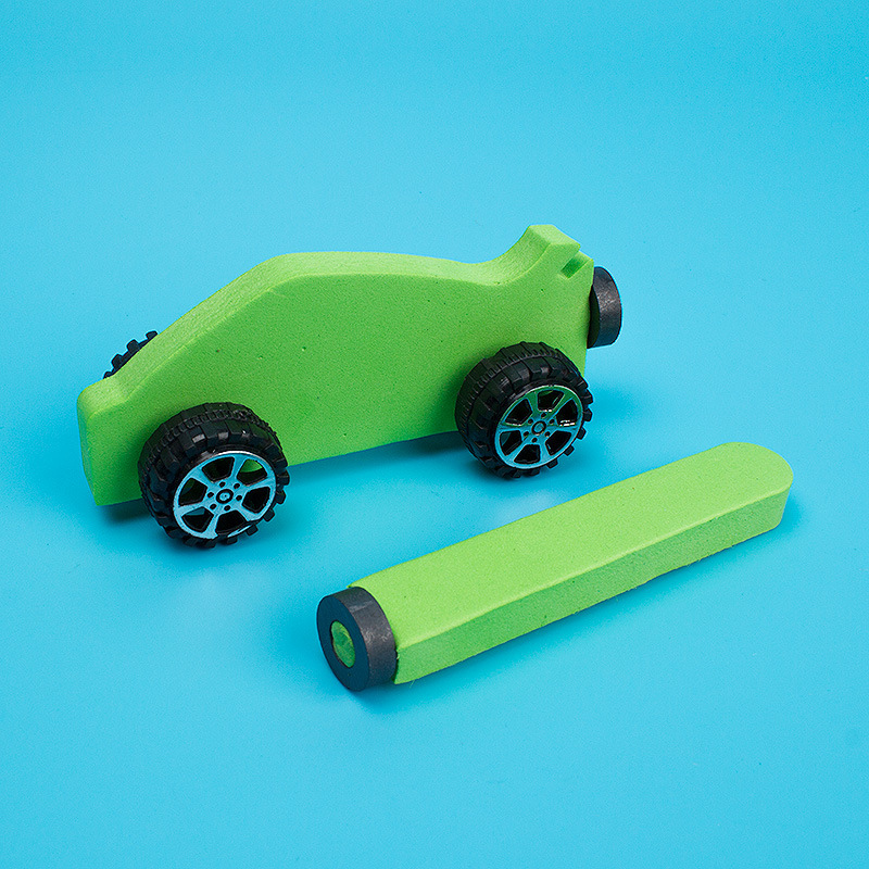 Self-Made Magnetic Assembly Car Magnetic Interaction Push Car Action Creative Small Invention