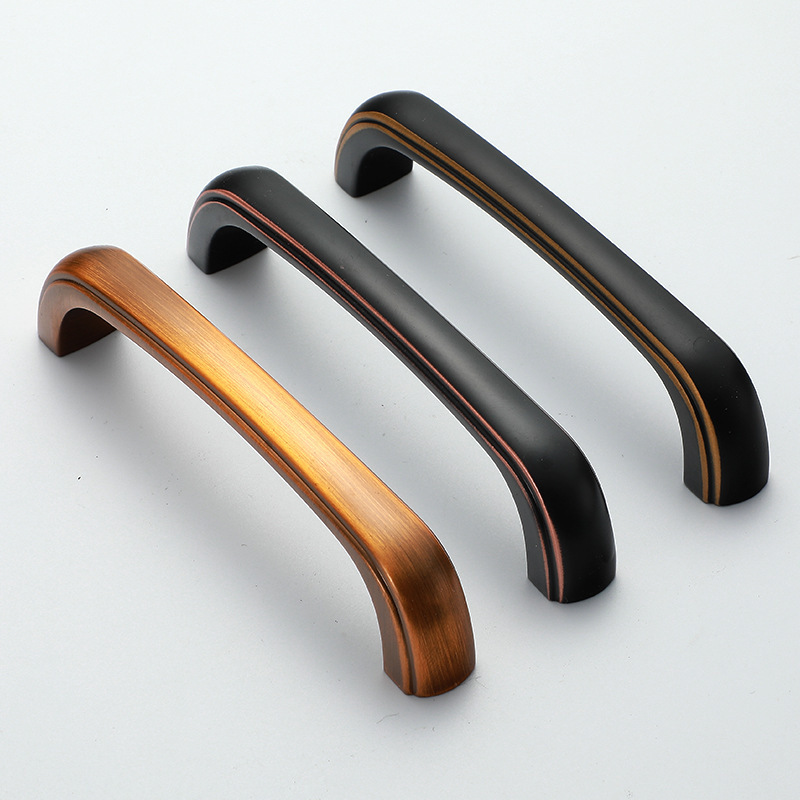 欧式黄古铜抽屉衣柜拉手中式柜门橱柜门把手现代简约单孔