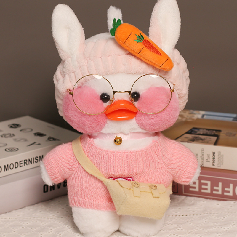 网红白色玻尿酸鸭毛绒玩具女生公仔娃娃玩偶小鸭子生日礼物加油鸭