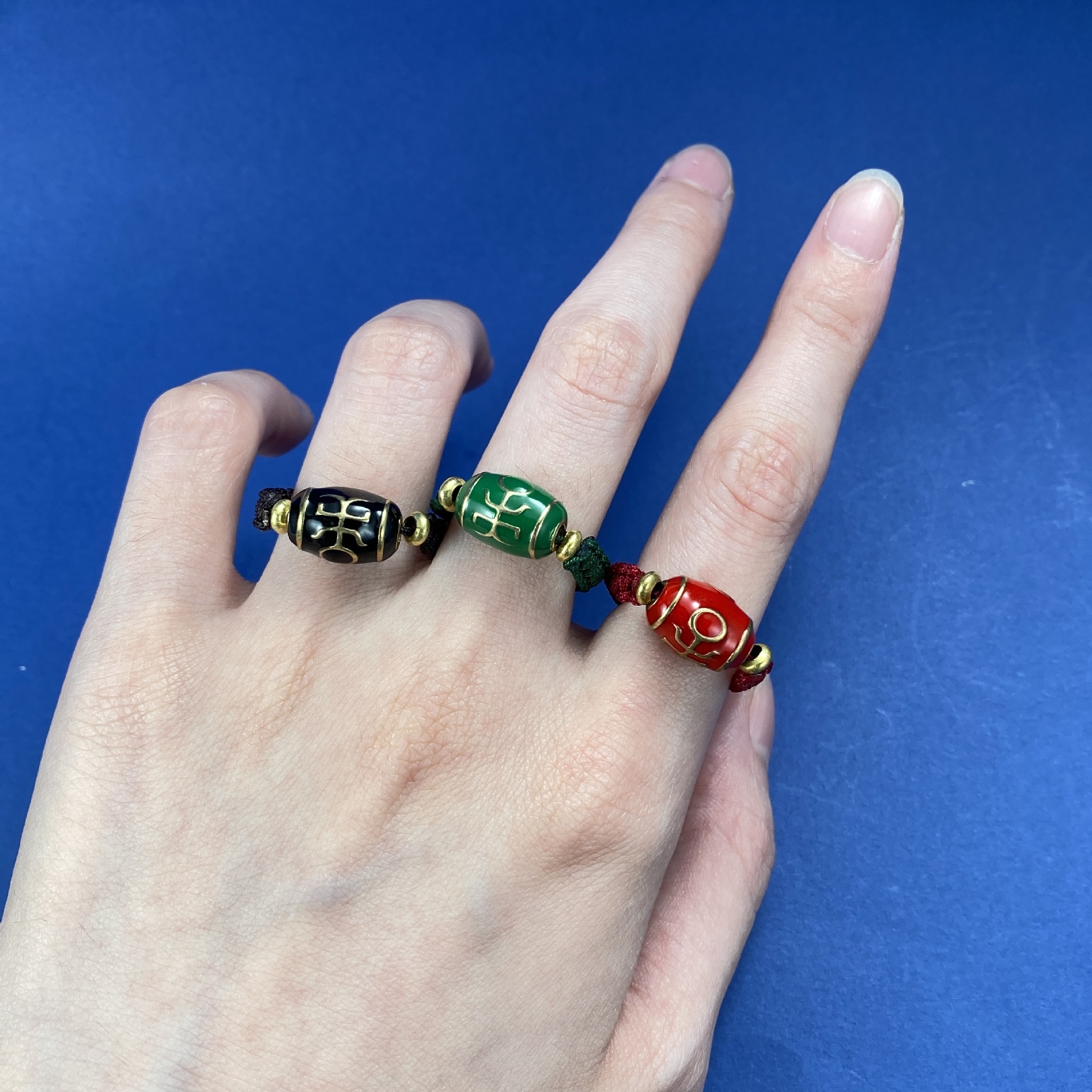 2023新款西藏饰品女款手绳子戒指原创设计开口可旋转指环戒指