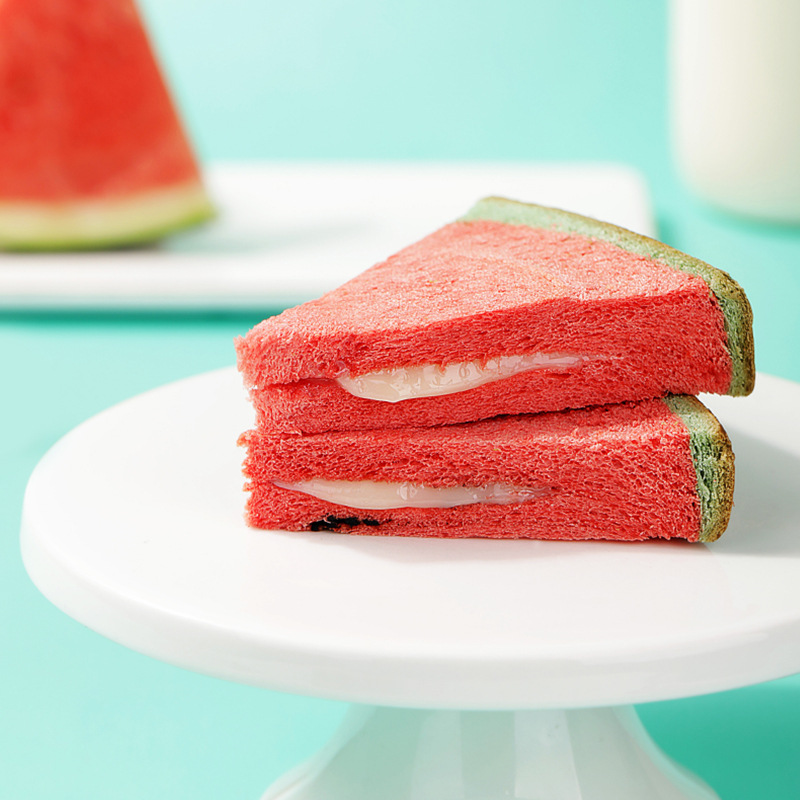 整箱包邮西瓜吐司550g鲜奶油夹心面包手撕爆浆土司网红休息零食品