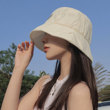 2024新款遮阳帽女夏季防紫外线韩版百搭登山帽子素颜遮脸防晒帽