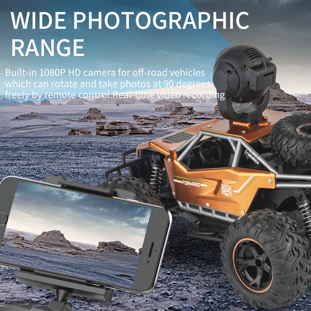 Cross-Border Alloy Camera Remote Control Car Full-Scale High-Speed off-Road Rock Crawler WiFi Camera Video RC Remote Control Car