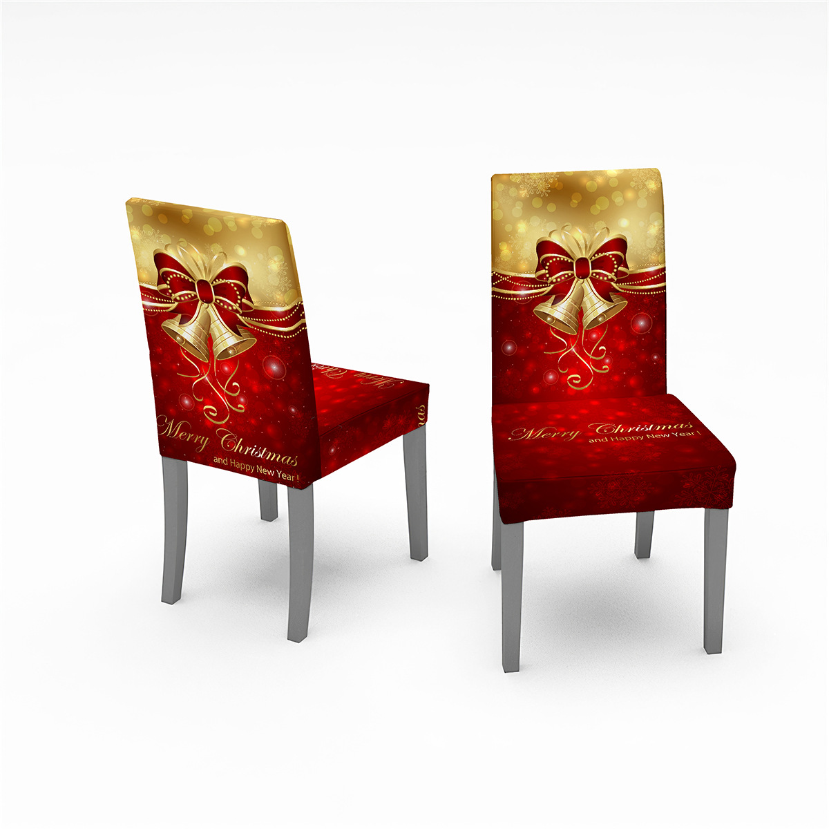 Cross-Border New Arrival Christmas Chair Cover Holiday Decoration All-Inclusive Elastic Chair Cover Household Dining Table Oil-Proof Waterproof Tablecloth