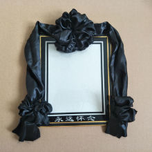 手札遗像花12寸16寸相框花白事殡葬用品遗像黑纱对联挽联灵堂布