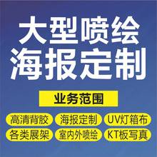 展会海报易拉宝灯片台球海报写真商场地贴喷绘广告布背胶海报印刷