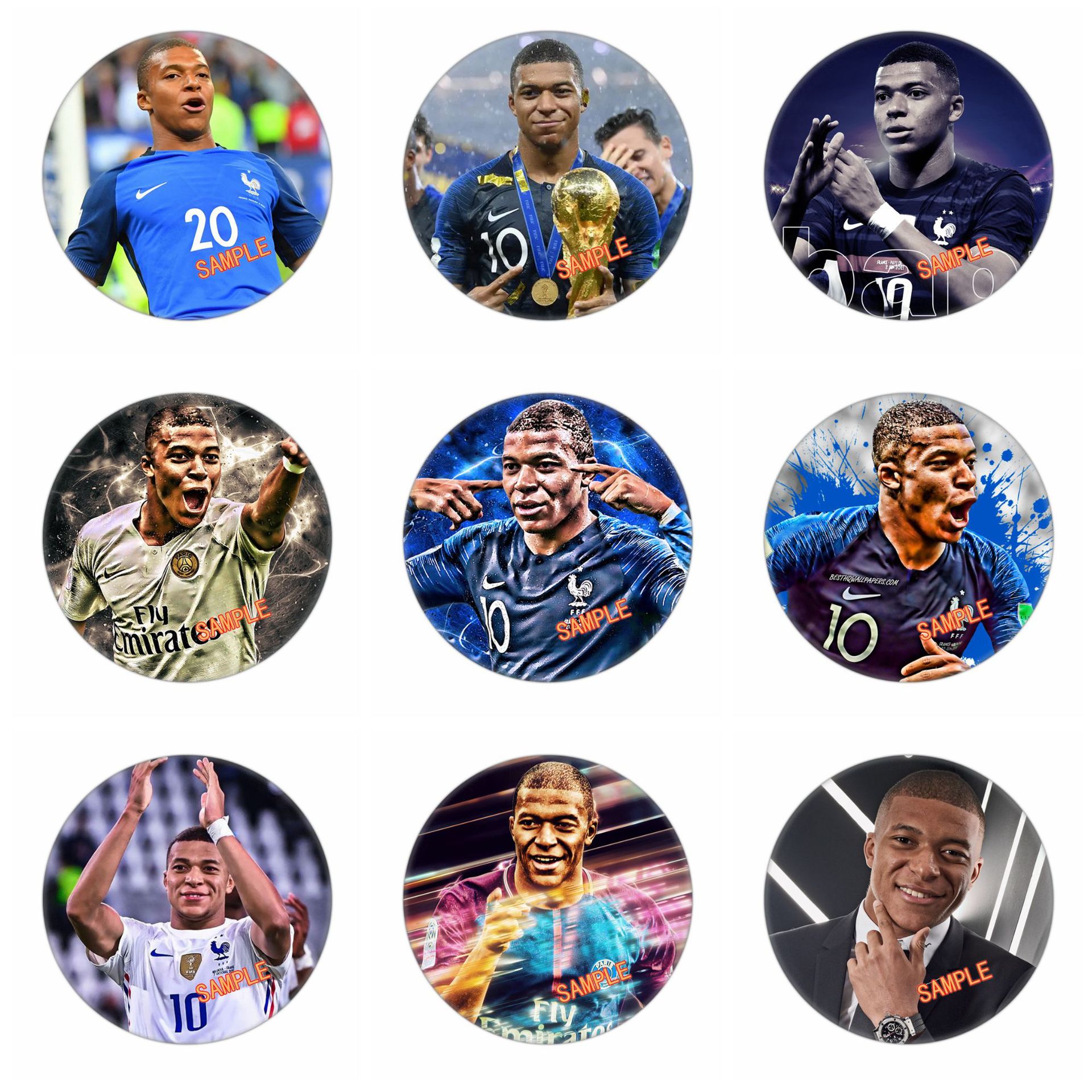 姆巴佩徽章 法国队周边 足球个性卡通 吧唧批发 佩1-38-阿里巴巴