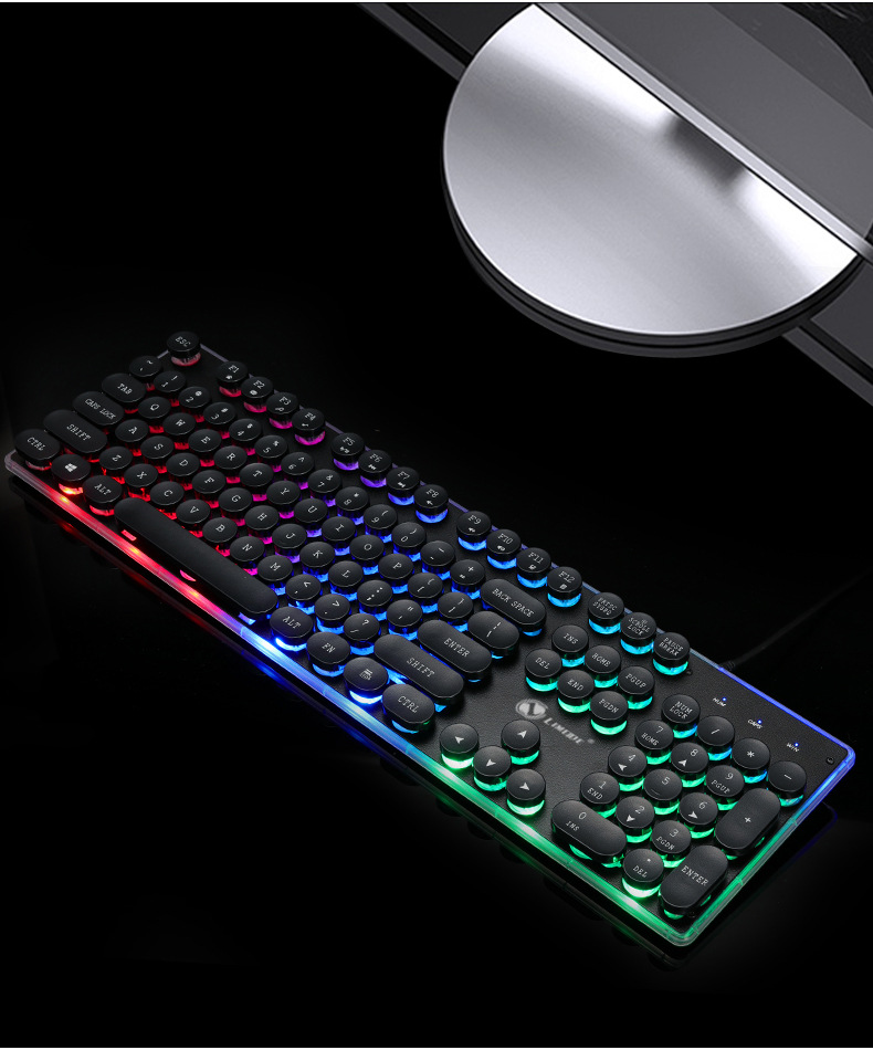 力镁g102朋克发光游戏键盘机械手感悬浮按键笔记本亚马逊ebay跨境