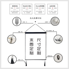 HNI0批发新中式古风长版客厅挂画挂毯装饰画家居布艺挂画民宿墙壁