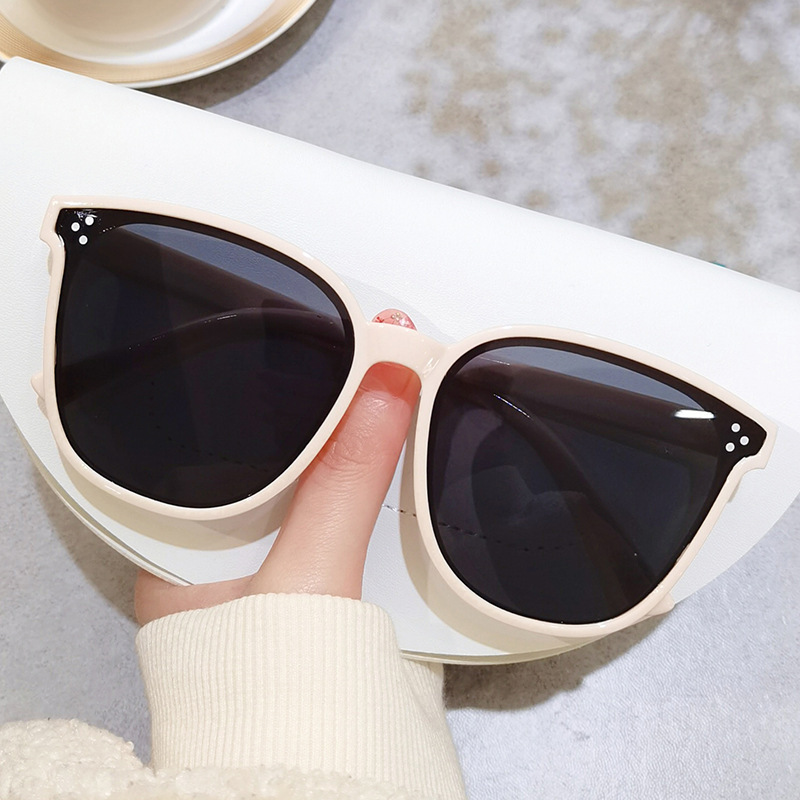 Three-Point Sunglasses Sunglasses Men's and Women's Fashionable All-Match UV-Proof Black Personalized Korean Style Internet Celebrity Sun-Proof