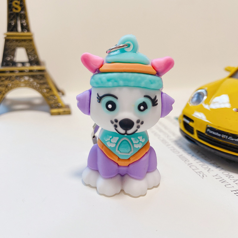 5180# Cute Classic Dog Team Doll Keychain Personalized Flexible Glue Puppy Dog Pendant Activity Small Gift Batch