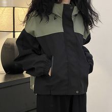 日系工装外套女春秋新款韩版拉链时尚短款夹克冲锋衣
