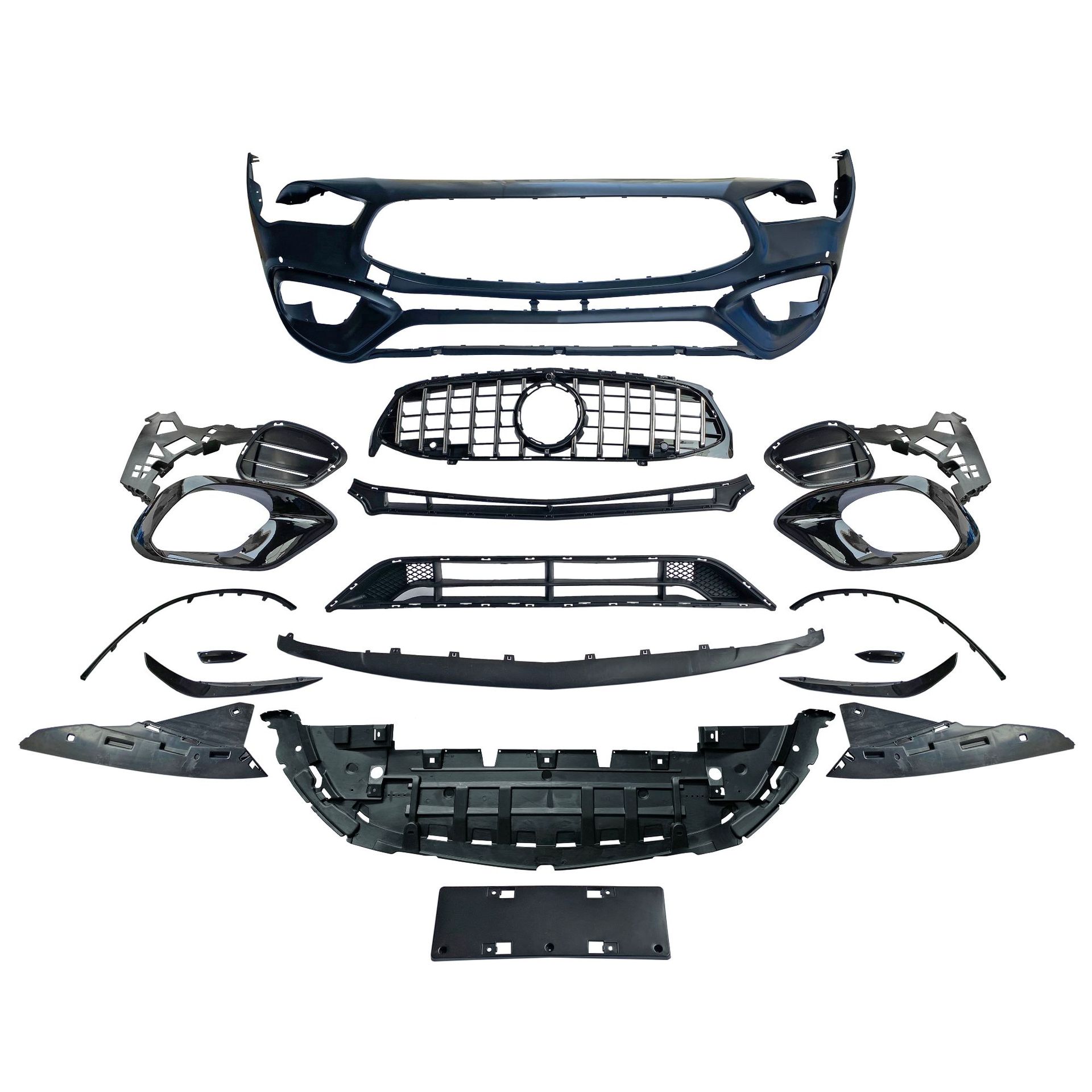适用于20款奔驰cla118前杠包围总成改装