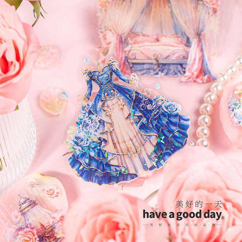 美好的一天贝壳光贴纸 少女生活馆系列 手账素材装饰6