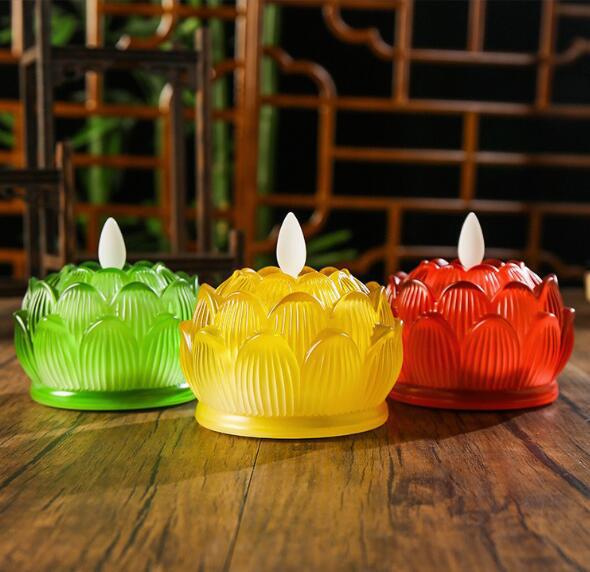 led琉璃佛供灯供佛灯佛前供灯家用结婚庆摆件佛堂电子酥油灯蜡烛