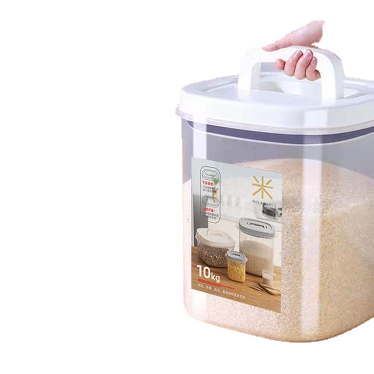 Multi-Functional Rice Bucket Insect-Proof Moisture-Proof Household Sealed Rice Bin Kitchen Coarse Cereals M Pot Rice Storage Box Flour Bucket