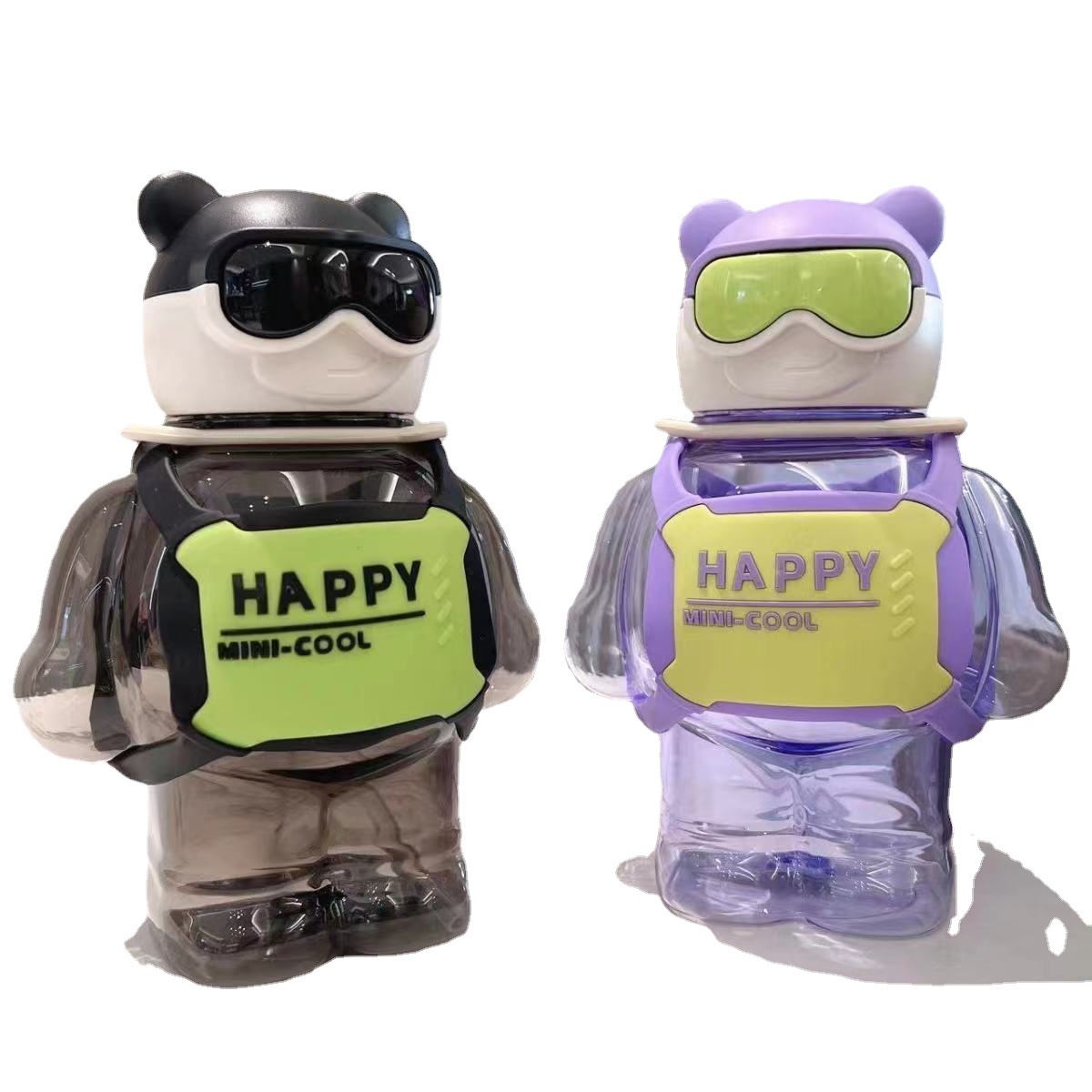 Creative Lightning Robot Space Plastic Drinking Cup Straw Cup Good-looking Children's PC Large Capacity Cute Cup