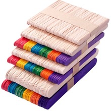 雪糕棒冰棒棍小木棍条木棒木条彩色木板片幼儿园手工制作材料diy