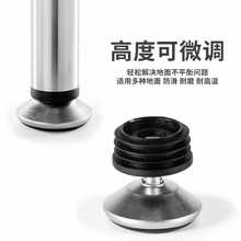 813BM8万向轮螺母内塞家具脚垫25mm圆管方管合金堵头高低可调防滑