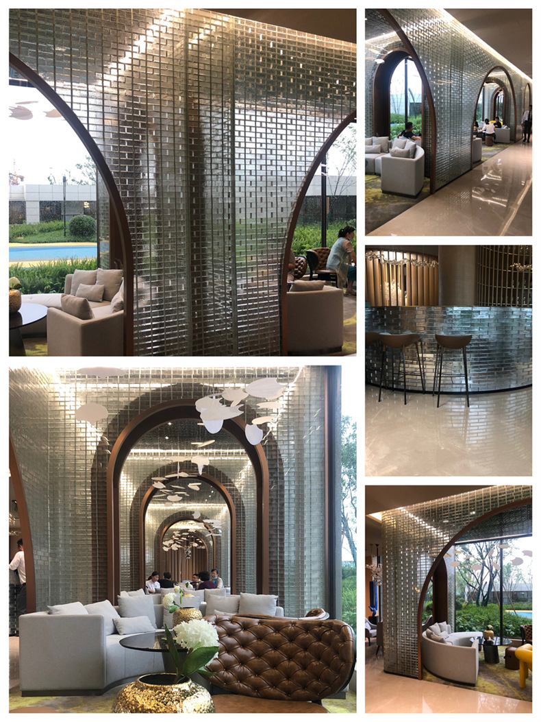 玻璃砖透明方形实心水晶砖气泡砖热熔幕景墙屏风隔断家用办公装饰