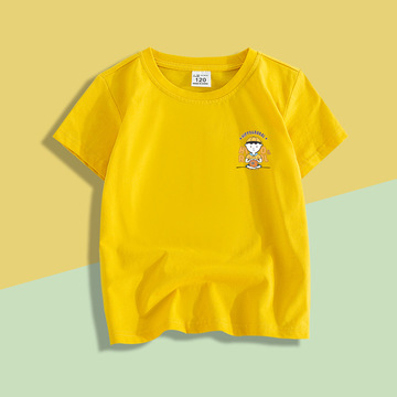 男女童短袖t恤儿童夏季定制图案印花小孩班服校服薄款运动休闲衫