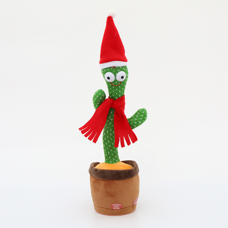 Tiktok Same Style Internet Celebrity Dancing Twisted Cactus Amazon Enchanting Plush Toy That Can Sing and Learn to Speak