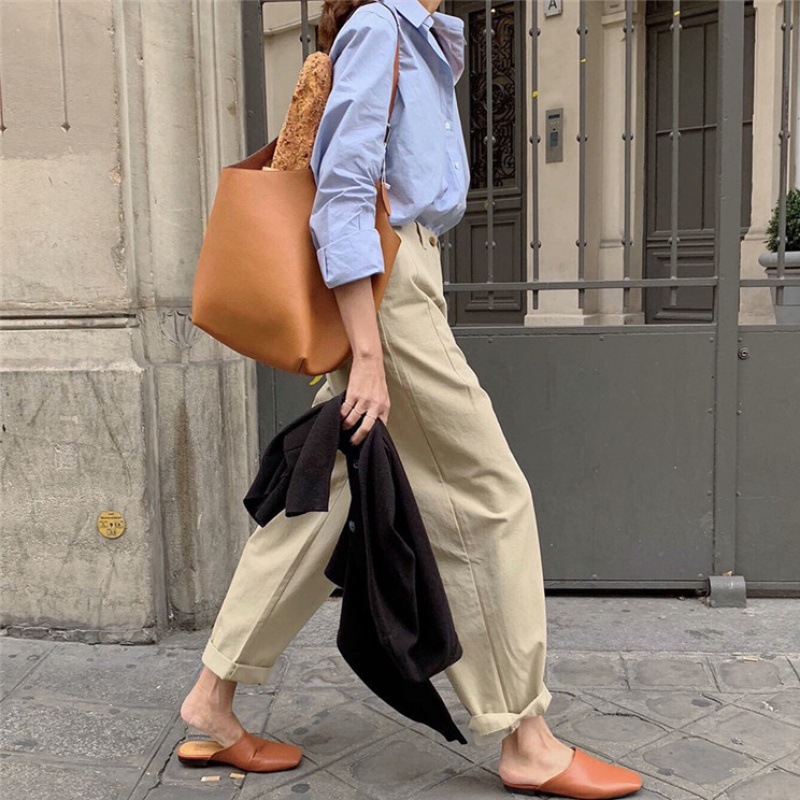 0成交0条韩版简约宽松大码休闲裤太子裤女2022春新