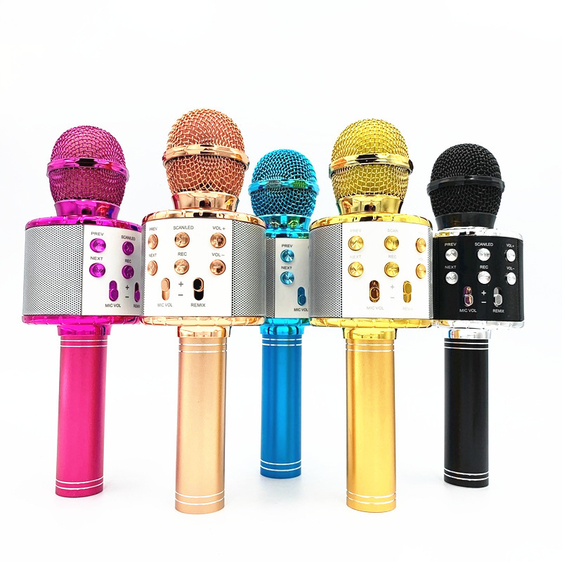 【 Factory direct supply 】WS-858Lk Song microphone Wireless Bluetooth speaker live microphone audio integration Item Picture