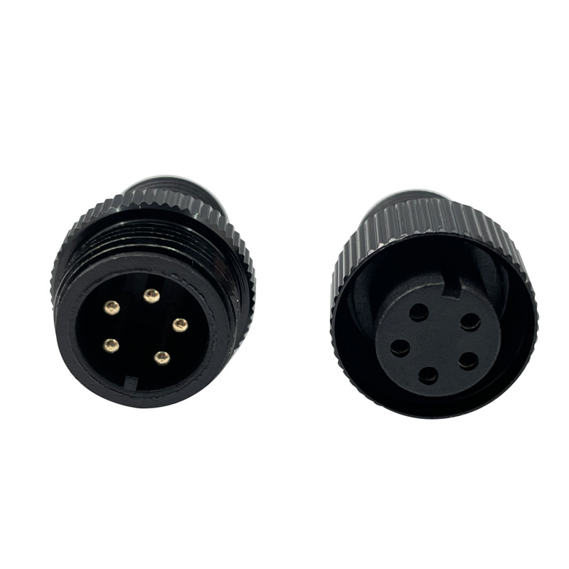 电动车led防水连接器接头 m12防水接头 电子汽车端子车载连接器