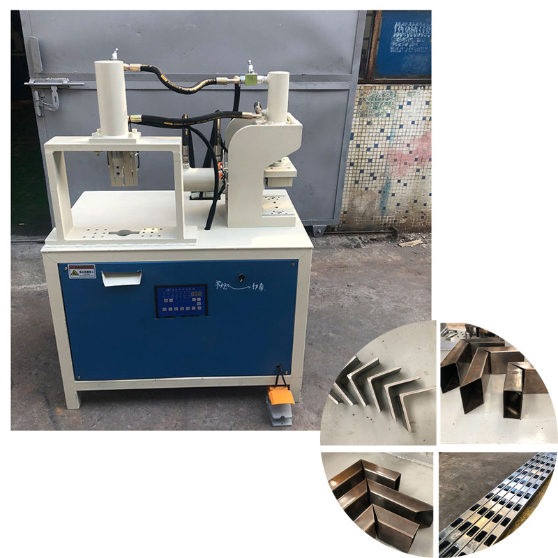 方管扁铁液压冲角机 不锈钢管折角剪角裁角机圆管自动切角设备