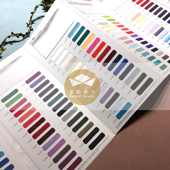 厂家定制雪纺面料婚纱实样色卡本包布实样卡布料样品本色卡定做