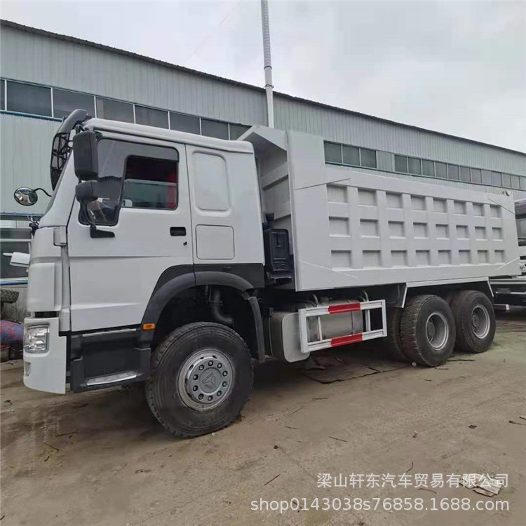 豪沃渣土自卸车371马力二手豪沃后翻垃圾车howo后八轮倾斜车价格
