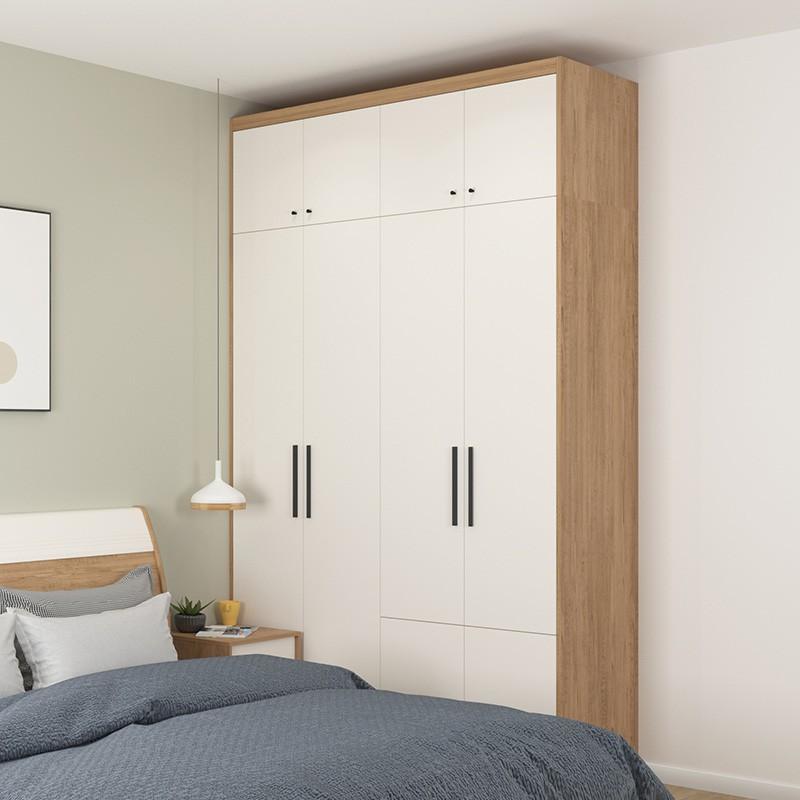 掌上明珠四门五门衣柜木纹风格卧室高顶柜平开门衣柜