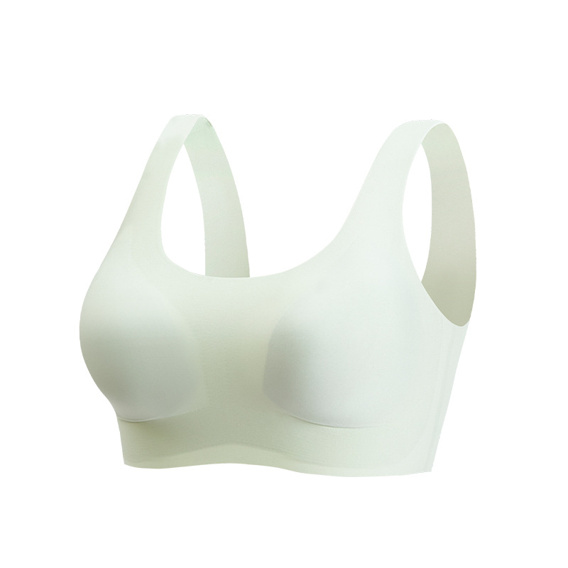 High-End Fixed Cup Seamless Back Shaping Bra Women's Small Chest Push up Breast Holding Vest-Style Wireless Sports Bra