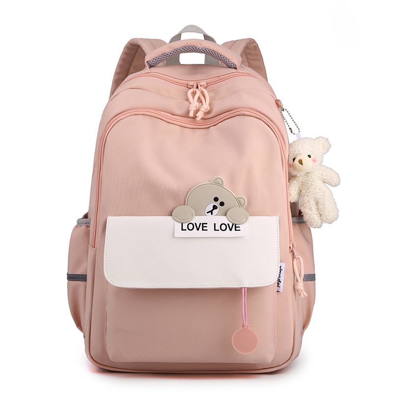 New Primary School Student Schoolbag Large Capacity Lightweight Spine-Protective Children Backpack Girl Cartoon Cute Backpack Wholesale