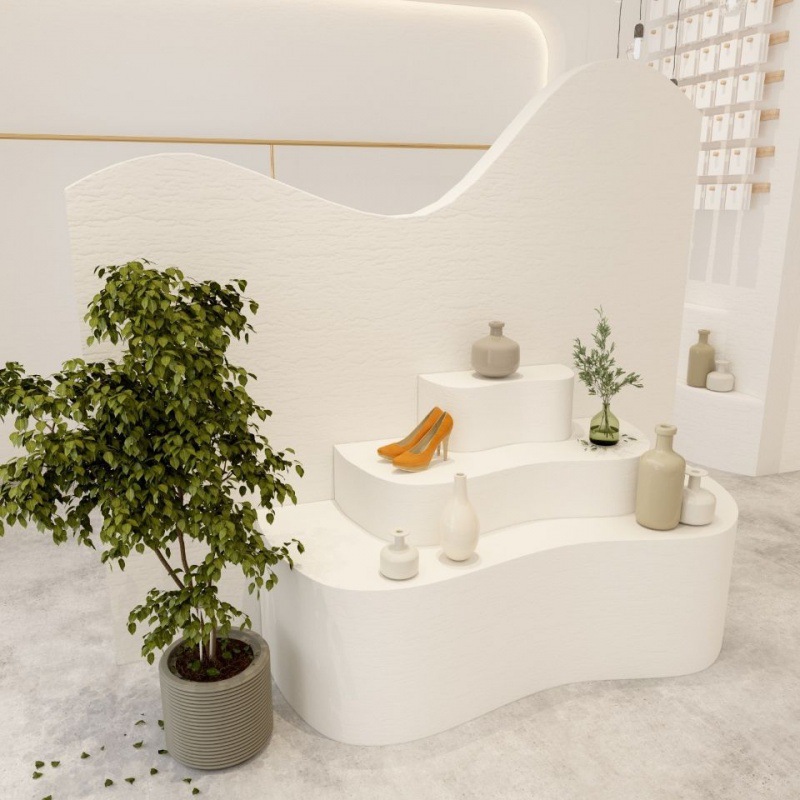 服装店装饰道具陈列架中岛展示台鞋包店流水高低展台-阿里巴巴