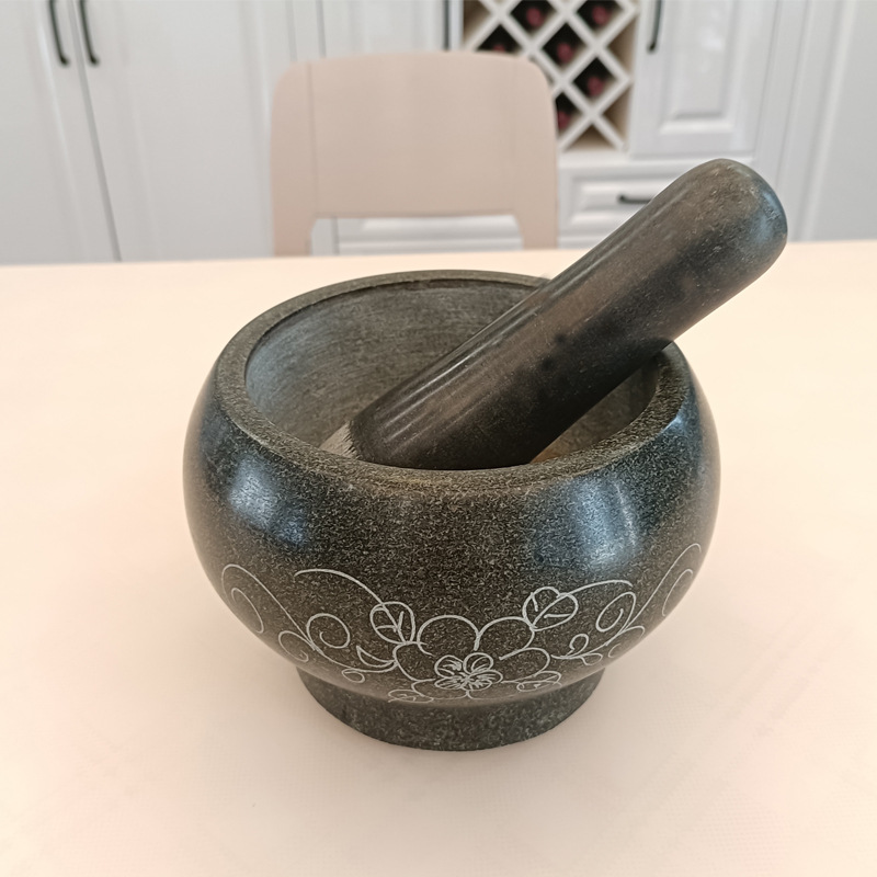 天然青石臼家用捣药罐捣蒜器石盅辣椒捣碎器对窝擂钵擂臼石舂舂钵