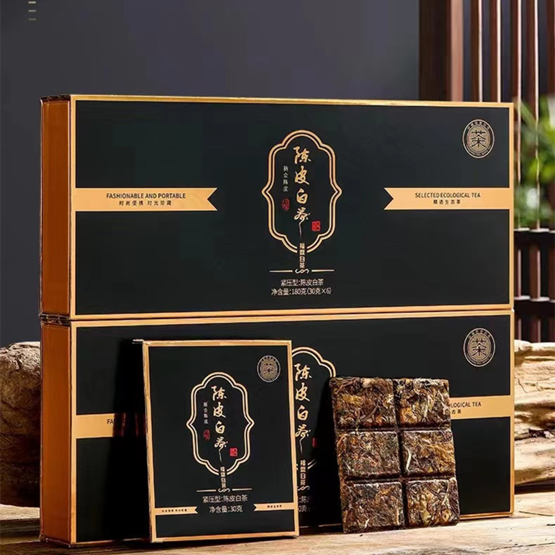 批发福鼎白茶陈皮白茶2015年贡眉2013年陈皮小方片饼干茶一件代发