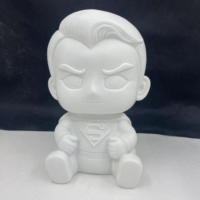 摔不坏搪胶石膏娃娃白胚批发超人 儿童diy涂色夜市画画地摊手绘小