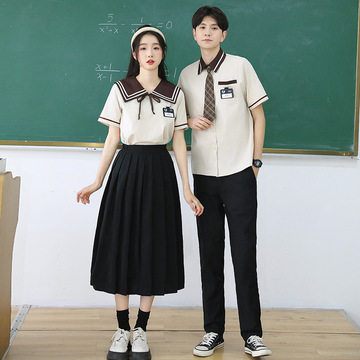 毕业照合唱演出服装礼服初中生高中学院风学生班服套装六年级校服