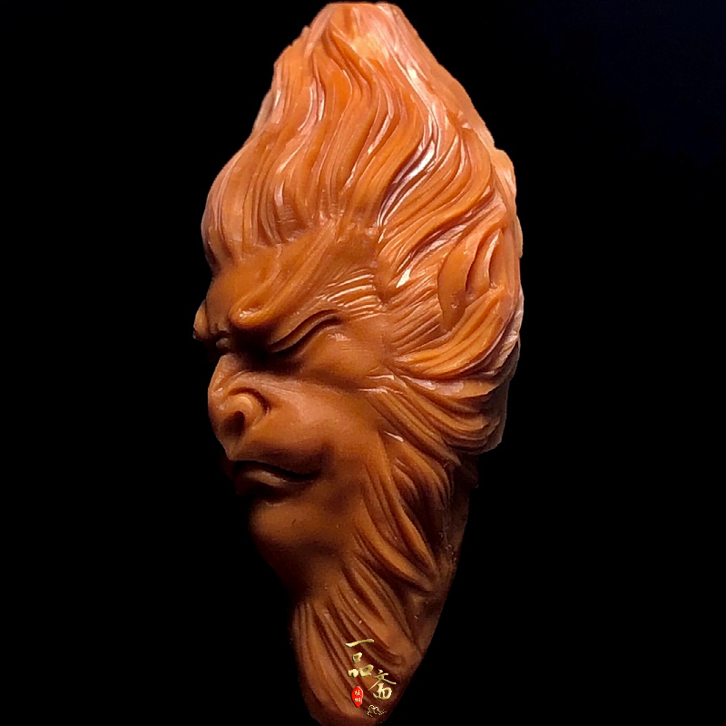 齐天大圣橄榄核单籽核雕单颗猴子吊坠孙悟空挂件柳叶核文玩手把件