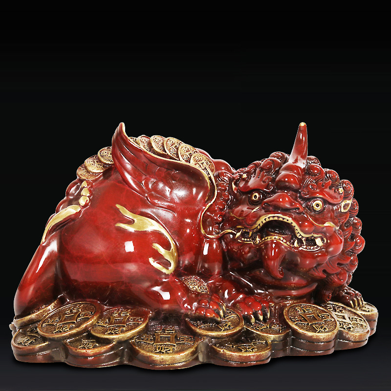 纯铜招财貔貅摆件金钱神兽酒柜办公室风水摆设装饰乔迁礼品送客户